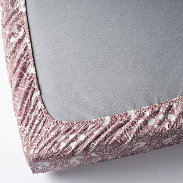 Простыня натяжная, белый/темно-розовый 160x200 см IKEA JÄTTEVALLMO ЙЭТТЕВАЛЛМО 304.610.47 - фото 3