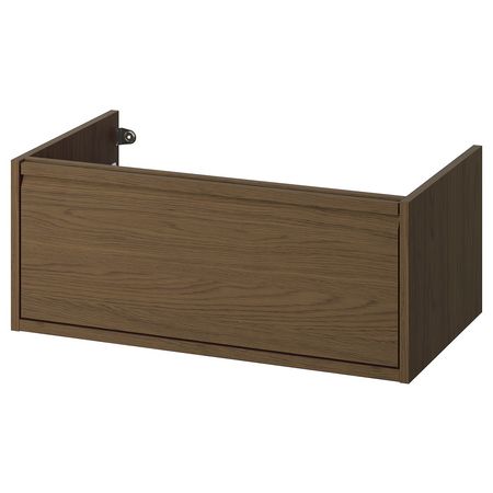 ÄNGSJÖN Шкаф для раковины с ящиком - коричневый под дуб 80x48x33 см