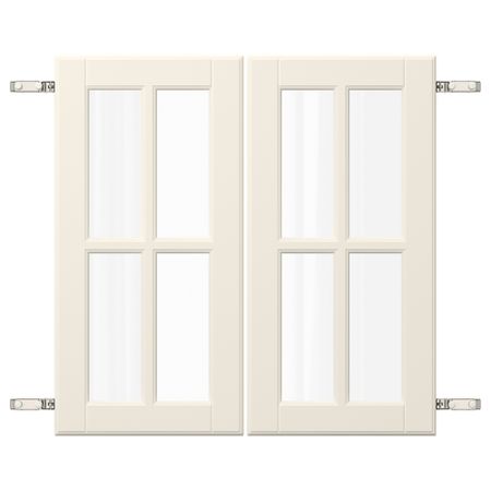 Пара дверец с петлями, 60x60 см, белый с оттенком IKEA BODBYN БУДБИН 794.565.01