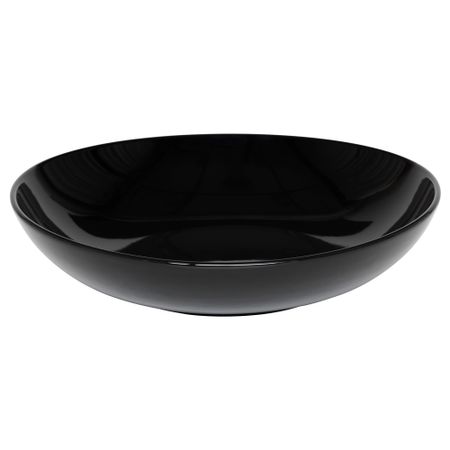 Тарелка глубокая ФЭРГРИК, черный, фаянс (24 см)