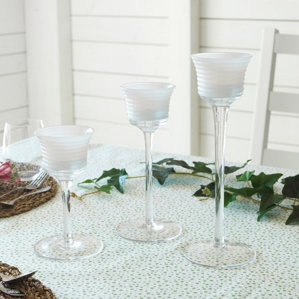 Подсвечник для греющей свечи, 3 шт, прозрачное стекло/стекло белый IKEA INBJUDEN ИНБЬЮДЕН 404.913.36 - фото 3