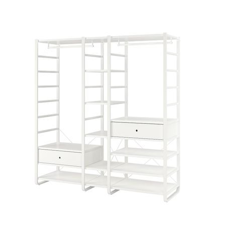 Гардероб, комбинация, белый 205x55x216 см IKEA ELVARLI ЭЛВАРЛИ 793.151.58
