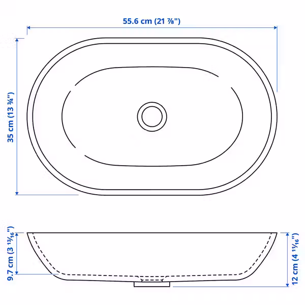 IKEA, дополнительный ракурс - схема-чертеж с размерами