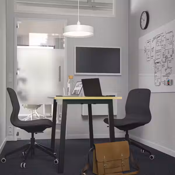 MITTZON МИТТЗОН Конференц-стол - березовый шпон/чёрный 140x68x75 см - фото 3