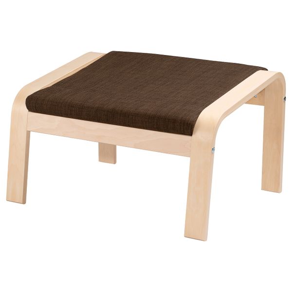 Табурет для ног, березовый шпон/Шифтебу коричневый IKEA POÄNG ПОЭНГ 693.028.11 - фото 1