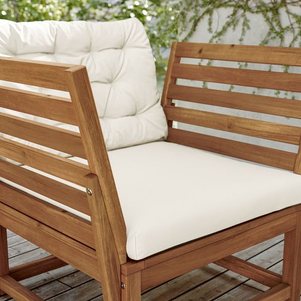 Садовое кресло, светло-коричневая морилка, Kuddarna бежевый IKEA NÄMMARÖ 194.911.97 - схема-чертеж с размерами