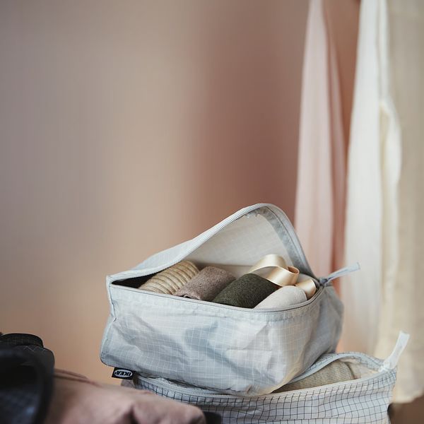 RENSARE Сумка для одежды, 3 шт. - клетчатый орнамент/серый чёрный - фото 3