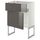 Напольный шкаф с ящиком, дверью МЕТОД / МАКСИМЕРА, белый, Рингульт серый