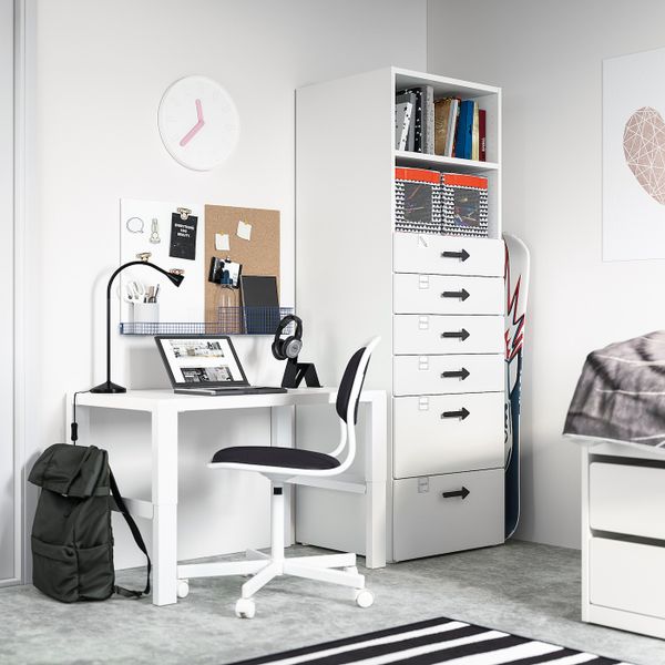 Стеллаж, белый белый/с 6 ящиками 60x57x181 см IKEA SMÅSTAD СМОСТАД / OPPHUS ОПХУС 493.958.73 - схема-чертеж с размерами