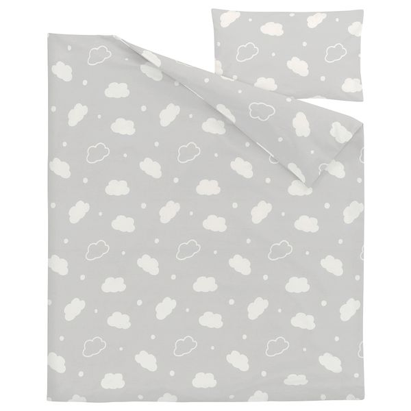 Детское постельное белье, 3 предмета, облако, серый, 60x120 см IKEA RINGDUVA 405.411.95 - фото 4