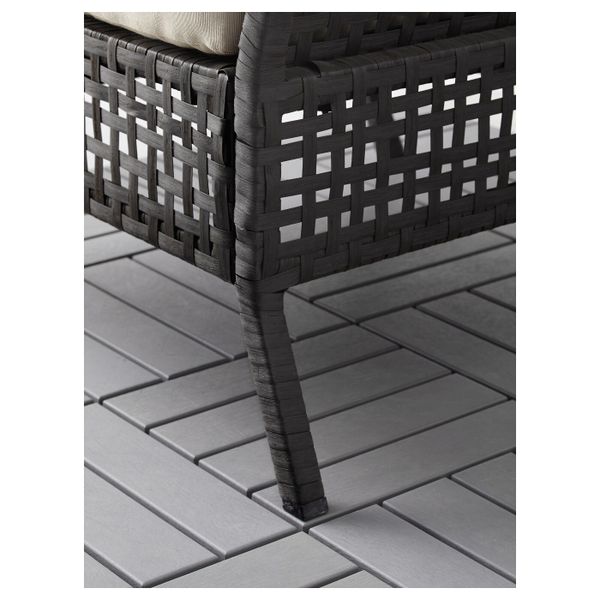 3-местный модульный диван, садовый, черно-коричневый/Холло бежевый 222x80x85 см IKEA КУНГСХОЛЬМЕН 792.288.06 - фото 4