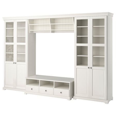 Шкаф для ТВ, комбинация, белый 332x214 см IKEA LIATORP ЛИАТОРП 692.440.48