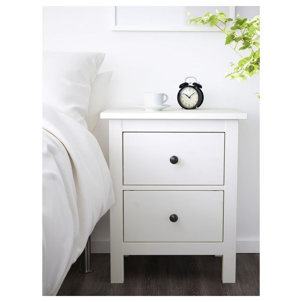 HEMNES Комод с 2 ящиками - белая морилка 54x66 см - фото 2