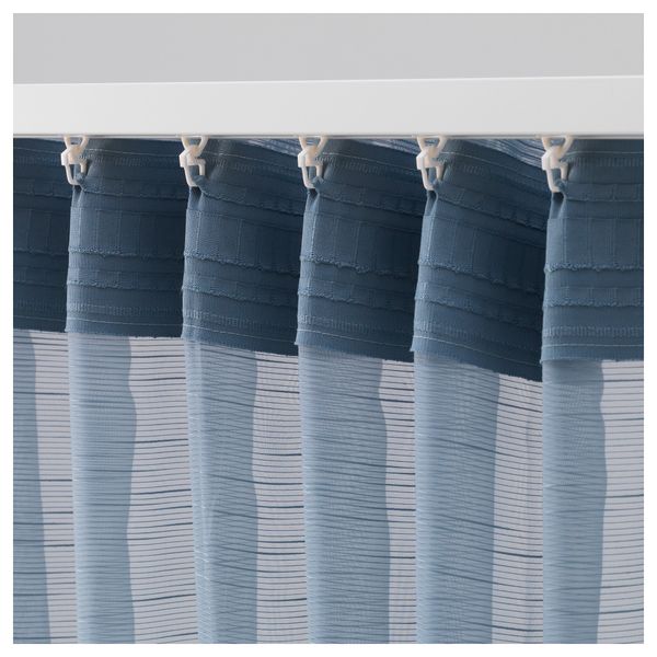 Гардины, 2 шт. ГЕРТРУД, серо-синий (145x300 см) - фото 4