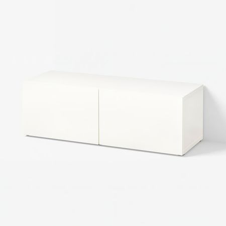 BESTÅ Стеллаж с дверьми - белый/Lappviken белый 120x42x38 см