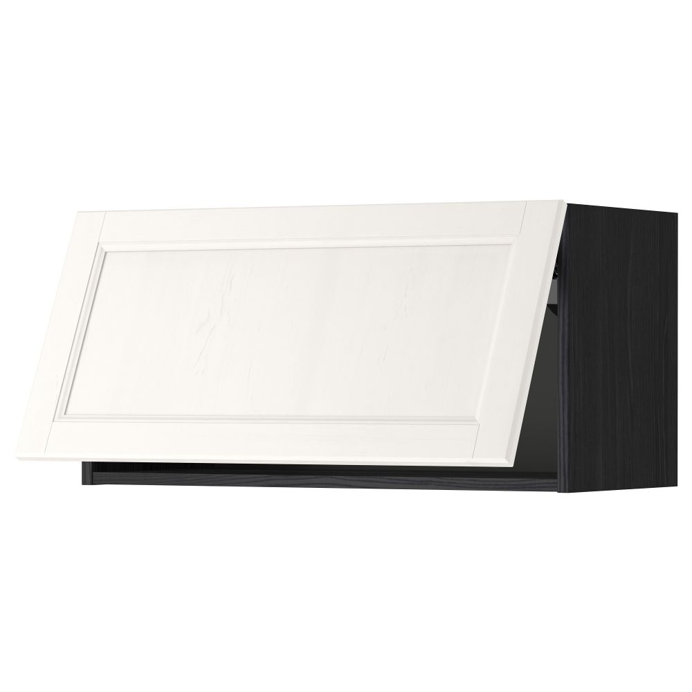 Горизонтальный навесной шкаф МЕТОД, черный, Лаксарби белый - схема-чертеж с размерами