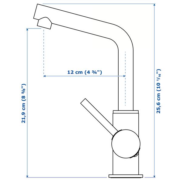 IKEA в интерьере - схема-чертеж с размерами