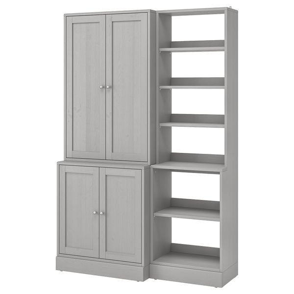 Комбинация для хранения, 142x47x212 см, серый IKEA HAVSTA ХАВСТА 992.751.37 - фото 2