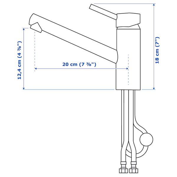 IKEA в интерьере - схема-чертеж с размерами