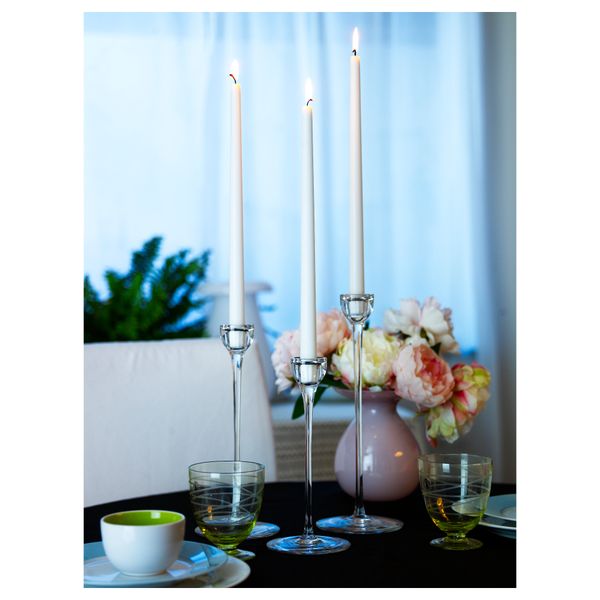 Набор подсвечников, 3 штуки БЛОМСТЭР, прозрачное стекло - фото 5