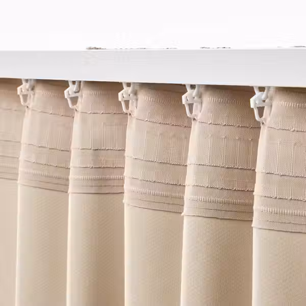 ANNAKAJSA Затемняющие гардины, 2 шт. - бежевый/с лентой 145x300 см - фото 5