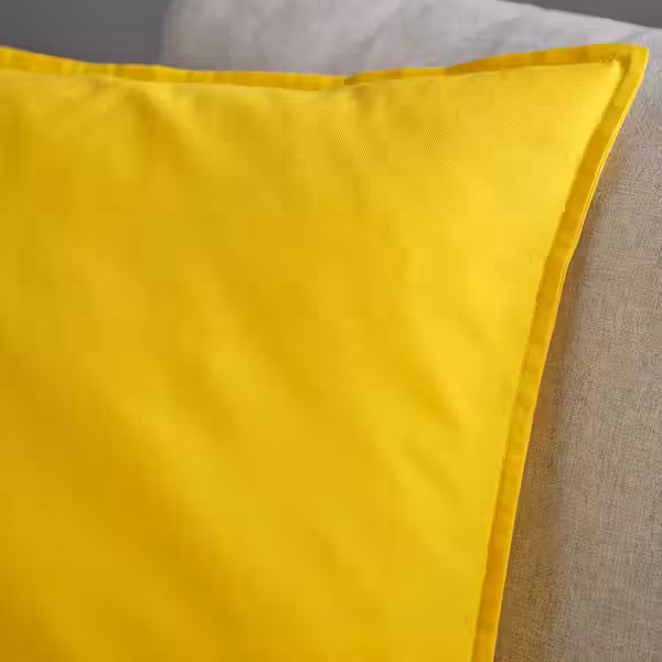 GURLI Чехол на подушку - желтый 65x65 см - схема-чертеж с размерами