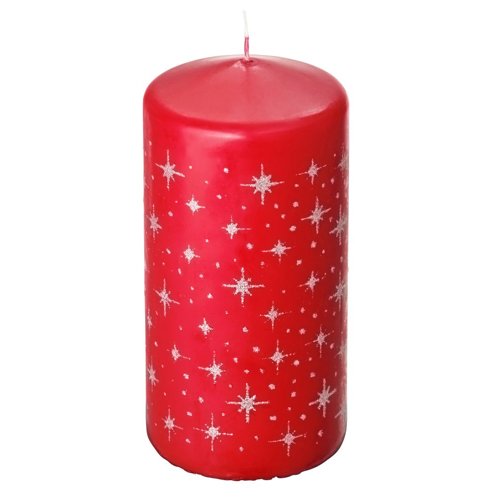 Неароматическая свеча формовая ВИНТЕР 2017, красный (14 см) - фото 1