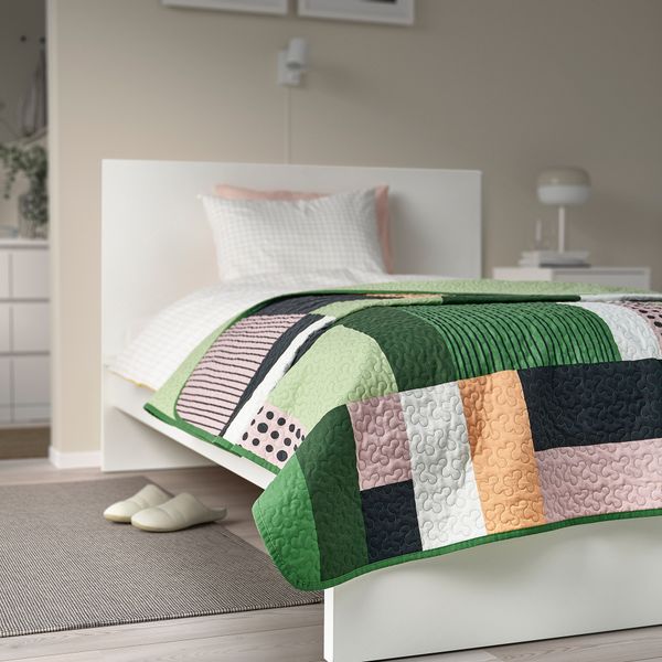 Покрывало, разноцветный, 160x250 см IKEA TALLSVÄRMARE 505.742.51 - схема-чертеж с размерами