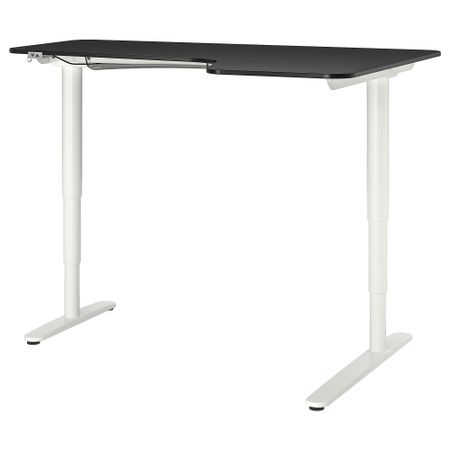 Угловой письменный стол правый, трансформер, 160x110 cm IKEA BEKANT БЕКАНТ 892.823.36