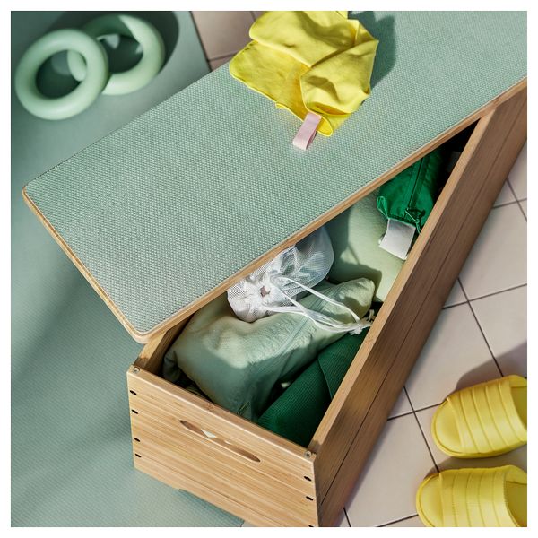 Скамья с отделением для хранения, 100x30x37 см, бамбук IKEA DAJLIEN 205.572.86 - фото 5