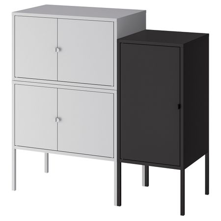 Комбинация шкафов, серый/антрацит 95x35x92 см IKEA LIXHULT ЛИКСГУЛЬТ 693.883.67