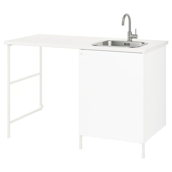 ENHET Комбинация для домашней прачечной - белый 139x63.5x90.5 см - фото 1