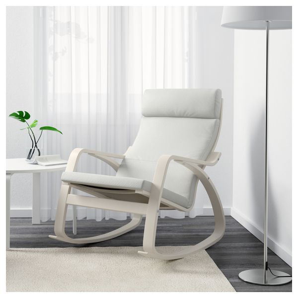 Кресло-качалка ПОЭНГ, белый, Финнста белый - фото 2