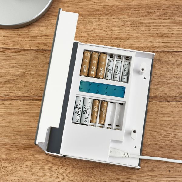 Зарядное устройство с отделением, белый IKEA СТОРХОГЕН 303.624.34 - схема-чертеж с размерами