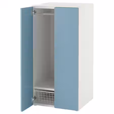 SMÅSTAD / PLATSA Гардероб - белый/синий 60x57x123 см