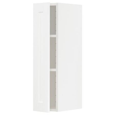 METOD Навесной шкаф с полками - белый Enköping/белый под дерево 20x80 см