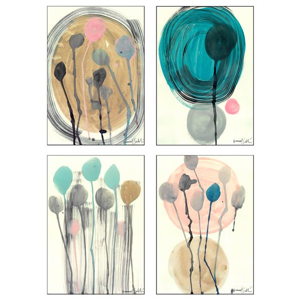 Набор постеров,4шт БИЛЬД, Царство растений (21x30 см) - схема-чертеж с размерами