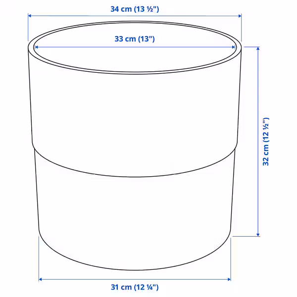 NYPON Кашпо - д/дома/улицы серый 32 см - фото 6