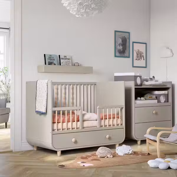 MYLLRA Детская кроватка с ящиком - бежевый 60x120 см - фото 3