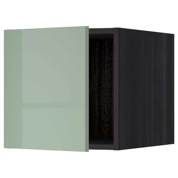 Верхний шкаф МЕТОД, черный, Калларп светло-зеленый (40x40 см) - схема-чертеж с размерами