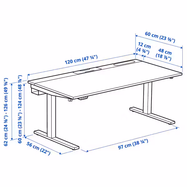MITTZON МИТТЗОН Стол/трансф - схема-чертеж с размерами