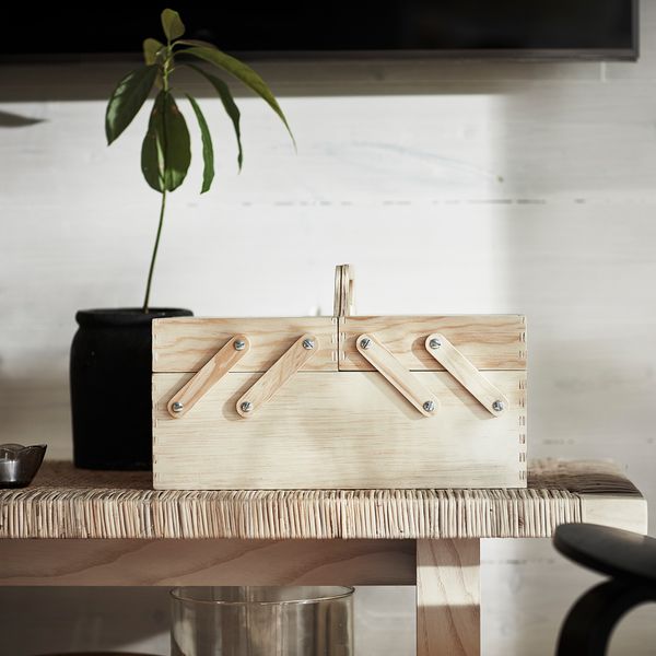 Подставка для канцелярских принадлежности, 35x22 см, естественный фанера IKEA KLÄMMEMACKA КЛЭММЕМАККА 504.288.15 - фото 3