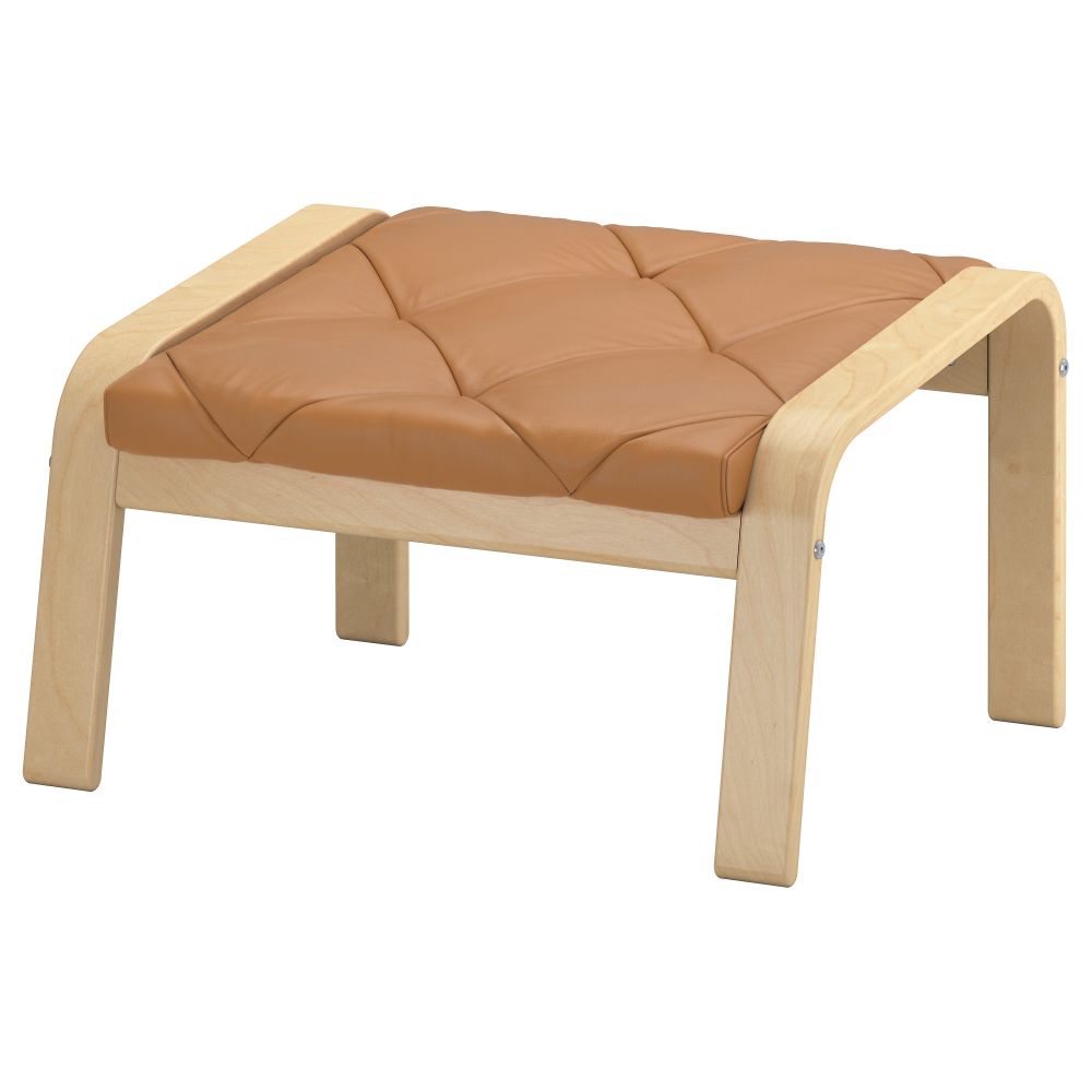 Табурет для ног ПОЭНГ, березовый шпон, Сеглора неокрашенный - фото 1