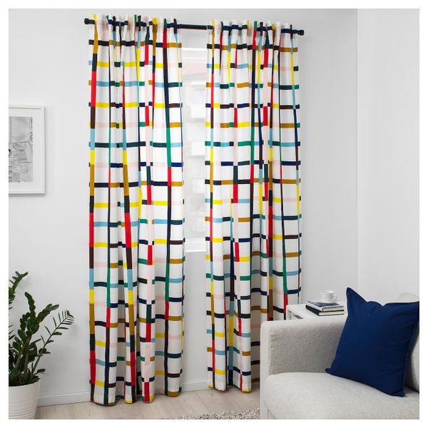 Ткань, белый, разноцветный 150 см IKEA СИГРУНН 604.262.41 - фото 4