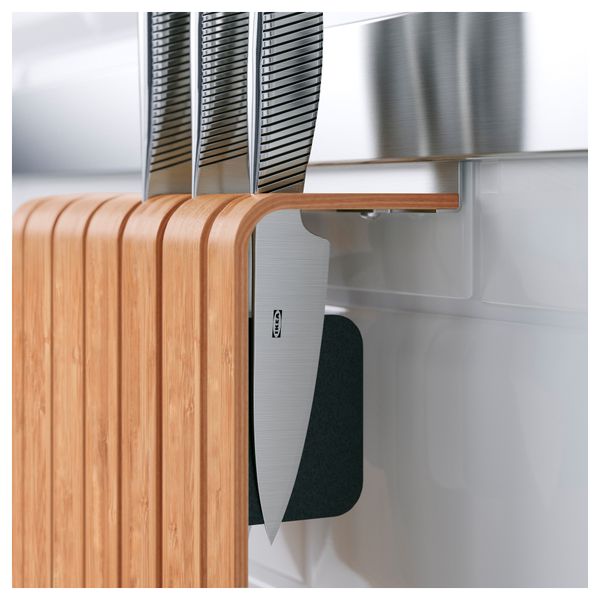 Держатель для ножей РИМФОРСА, бамбук (20x24x7 см) - схема-чертеж с размерами