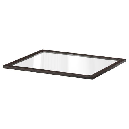 Полка стеклянная КОМПЛИМЕНТ, черно-коричневый