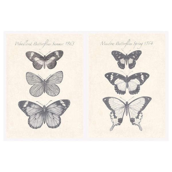 Картина ПЬЕТТЕРИД, бабочки (28x38 см) - фото 1