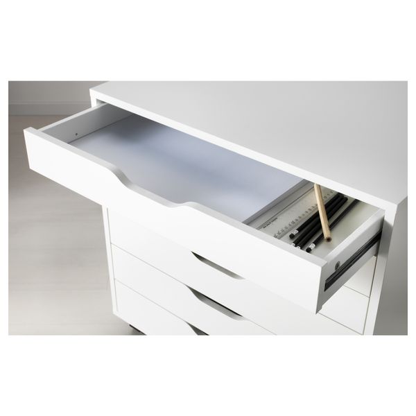 Тумба с ящиками на колесах АЛЕКС, белый (67x66 см) - фото 2