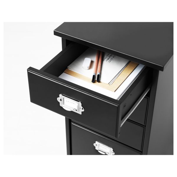 Тумба с ящиками КЛИМПЕН, черный (33x70 см) - фото 5