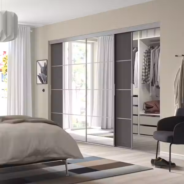 SKYTTA / MEHAMN/AULI Дверь раздвижная, комбинация - схема-чертеж с размерами